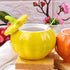 Sugar Bowls with Lid and Spoons, Pumpkin Shape Ceramic Sugar Bowl with Sugar Spoon and Lid for Home and Kitchen, Elegant Design, Yellow, 10.5 OZ (...