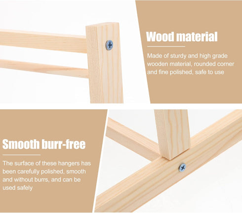 Doll Hanger Doll Clothes Display Rack Doll Coat Dress Hanger Small Clothes Hanger Wooden Clothes Rack Small Clothes Rack Storage Shelf for Doll Cl...