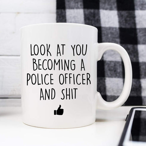 YouNique Designs Police Coffee Cup 11 Ounce Police Academy Graduation Gifts Police Officer Gifts...