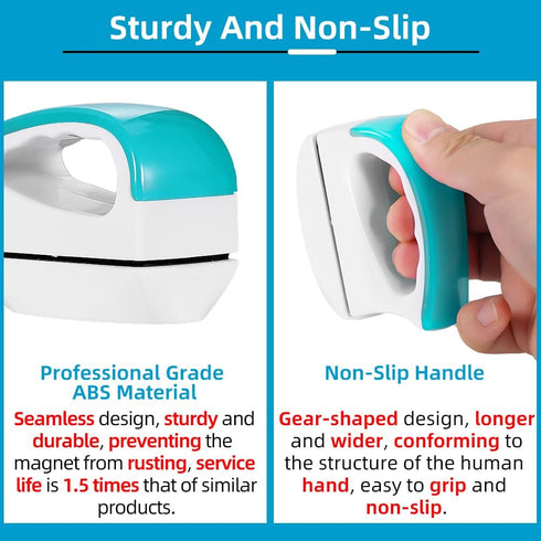 2 Pieces Aquarium Magnetic Brush Glass Fish Tank Algae Scrapers Glass Cleaner Floating Scrubber Aquarium Clean Brush (Size S)...