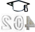GRADUATION KIT YEAR 2024 CAP NUMBERS TWO ZERO FOUR SET OF 4 COOKIE CUTTERS MADE IN USA PR1113...