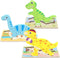 3 Pack Dinosaur Wooden Puzzles for Toddlers,Montessori Toys Dinosaur Puzzle for Kid 3 Year Old,Preschool Educational Learning Colorful Toys Gifts...