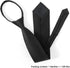 Pre Tied Adjustable Black Zipper Ties for Men 3.15" (8CM) Womens Solid Color Necktie...