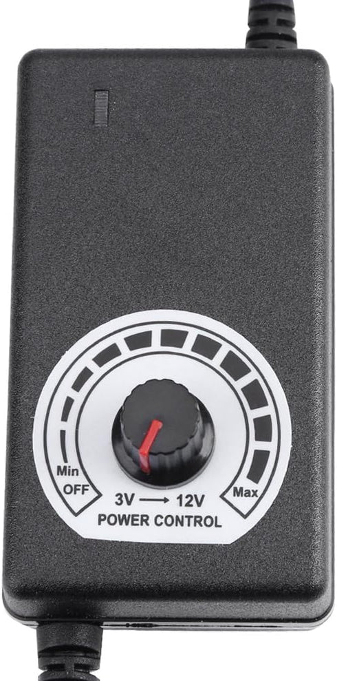 AC to DC Adapter Converter 3-12V 2A Adjustable Power Supply Motor Speed Controller with US Plug...