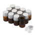 5ml Amber Glass Vials with Screw Caps and Plastic Stoppers, Small Brown Liquid Sample Vial, Leak-Proof Vial, 12PCS...