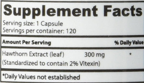 Superior Labs — Best Hawthorn Vitamin Supplement NonGMO, Non Synthetic — 300 mg Dosage, 120 Vegetable Capsules — Powerful Antioxidant — Healthy Di...