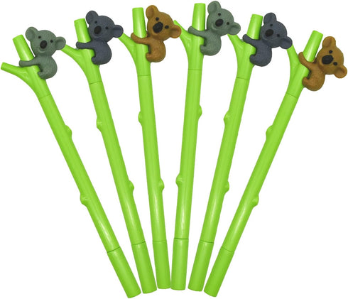 24PCS Cute Koala Pens Novelty Animal Gel Pens Animal Hugger Pens Koala Climbing Tree Pens 0.5 mm For School Office Party Birthday Christmas Statio...
