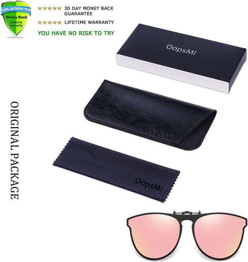 Polarized Clip-on Sunglasses TR90 Frame Flip Up Driving Glasses For Prescription Glasses...