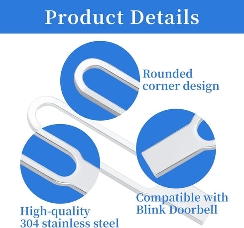 4 PCS Doorbell Key Replacement Tool for Blink Replacement Doorbell Key Reset Key Replacement Part Tool Doorbell Opening Tool for Blink Video Doorb...
