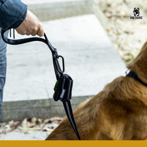 OneTigris 6ft Dog Leash, Heavy Duty Leash with 2 Padded Handle – Pet Training Lead with Reflective Double Handle for Traffic Control Safety, Perfe...