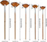 Prasacco 5 Pieces Fan Brush for Painting, Oil Acrylic Paint Brushes Artist Fan Brushes Nylon Hair Long Wood Handle Painting Brush for Acrylic Wate...