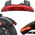 ANKIA Motorcycle Chopped Rear Fender Edge LED Brake License Plate Tail Light Stop Running Light Turn Signal Lamp for Harley Sportster XL883N 1200N...