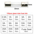 FULARR 150Pcs Professional Car Fast-Blow Glass Tube Fuse Kit: 130Pcs Quick Blow + 20 Fuse Seats, Transparent Plastic Box...