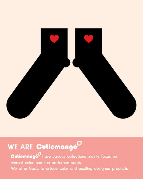 CUTIE MANGO Women's Heart Print Cotton Crew Socks Sneaker Ankle Novelty Casual Soft Cute Lovely Crazy Fun...