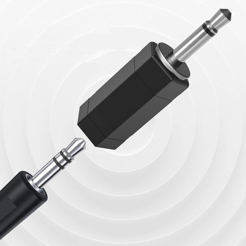 3.5mm Mono to Stereo Adapter, 2 Pack 3.5mm 1/8" Mono Male Plug to 3.5mm 1/8" TRS Stereo Female Jack for Radio, Headphone...