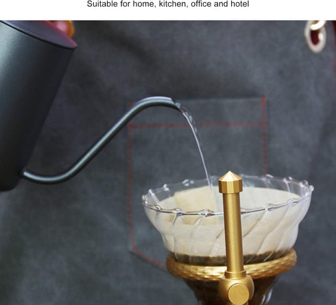 350ml Gooseneck Coffee Kettle, 304 Stainless Steel Tea Kettle for Stovetop, 11.3 oz Long Spout Tea Pot for Home Kitchen Office Hotel(Black)...