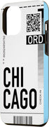 iPhone 14 Pro Max Chicago Air Ticket Phone Case Boarding Pass City Plane Case...