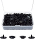 100 Sets T5 Plastic Snaps Round Resin Snaps Buttons for Clothing Diapers Crafting DIY Crafts (Black)...