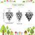 SUNNYCLUE 1 Box 100Pcs Grape Charms Bulk Silver Vintage Charms Alloy Metal Tibetan Mini Cute Fruit Charm for Jewelry Making Charms Women DIY Neckl...