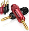 UCINNOVATE Banana Plugs, 8PCS Banana Plugs for Speaker Wire Connectors, Gold Plated 4mm Banana Connectors for Speaker Cables Terminals, Wall Socke...