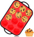 CAKETIME Silicone Muffin Pan with Metal Reinforced Frame Regular Size Muffin Pan with Handle Easy to Move 12 Cups for Baking Nonstick Muffin Tin B...
