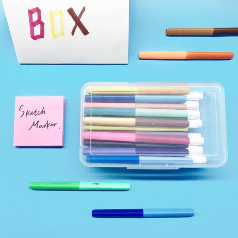 Large Capacity Clear Pencil Case, Plastic Pencil Boxes Stackable Design, Supply Boxes for Kids Boys School Classroom,1 Pack...