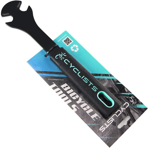 Bike Pedal Wrench Extra Long Handle - Pedal Spanner Double Wrench for MTB/Road Bike - Cycling Bicycle Repair Tool for Bike Pedals Removal and Repl...
