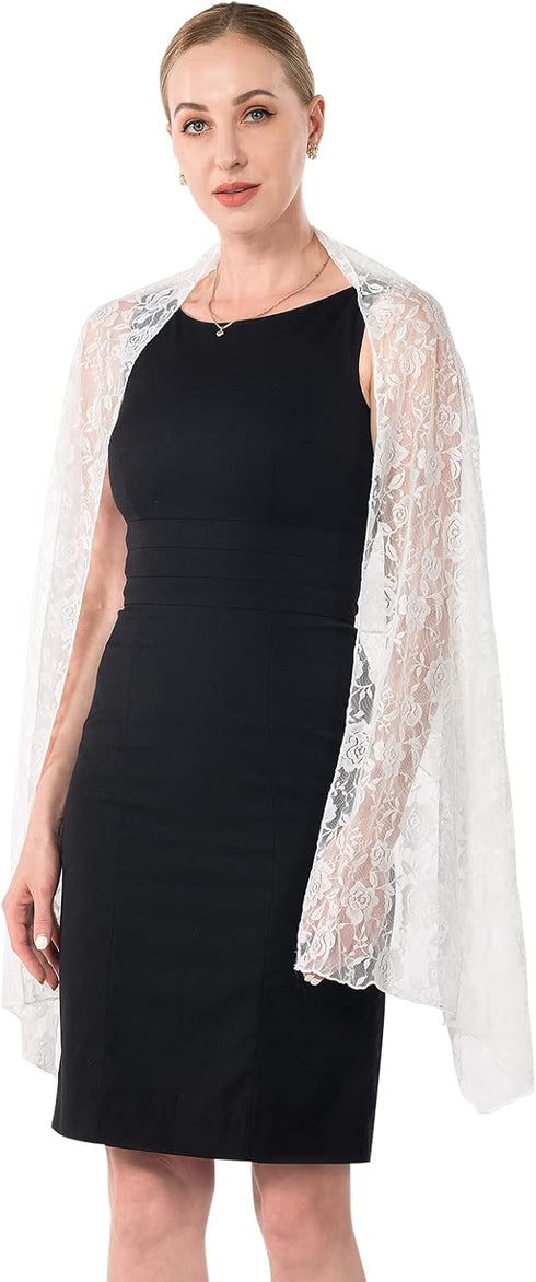 Women’s Lace Shawls and Wraps for Formal Evening Party Dress,Bride Bridesmaid Shawl Veil for wedding...