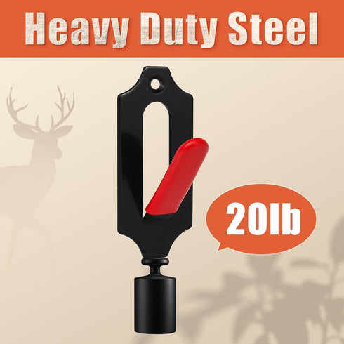 6 Pack European Mount Skull Hanger Deer Skull Mount for Deer Mule Antelope Coyote and Small Game Animals with Silicone Protector Red...