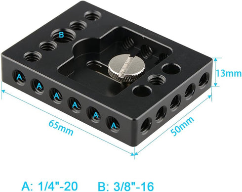 CAMVATE Camera Baseplate with 1/4" & 3/8" Thread Hole for DSLR Camera Cage Rig - 1578...