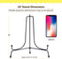 LIONWEI LIONWELI 10inch(2pack) Upgraded Anti-Slip Iron Plate Display Stand Black Easel Display Stand Photo Holder Stand,Displays Picture Frames, D...