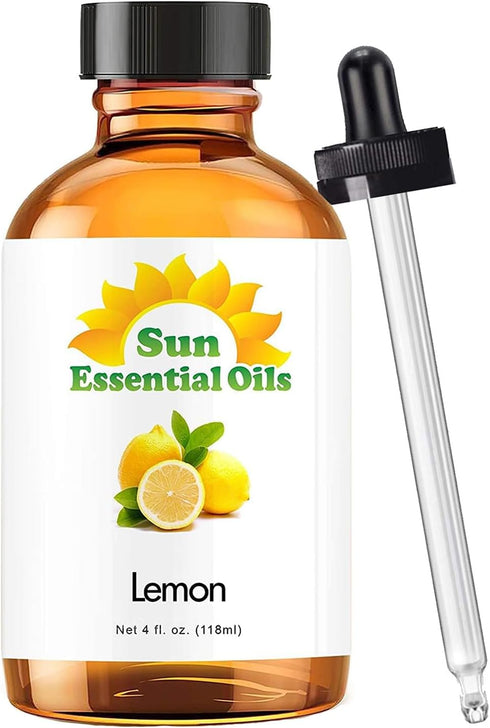 Sun Essential Oils 4oz - Lemon Essential Oil - 4 Fluid Ounces...
