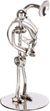 Broadway Gifts 6" Silver-Tone Sousaphone Player Figurine - Metal Tuba Player Statue - Industrial Musician Figurine...