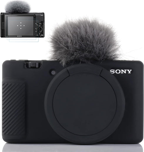 Camera Case for Sony ZV-1, ZV1 Camera Case Digital Camera Anti-Scratch Slim Fit Soft DSLR Camera Sleeve with ZV1 Screen Protector for Sony ZV-1 (B...