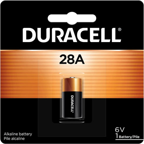 Duracell 28A 6V Alkaline Battery, 1 Count Pack, 28A 6 Volt Alkaline Battery, Long-Lasting for Cameras, Medical Devices, Garage Door Openers, and M...