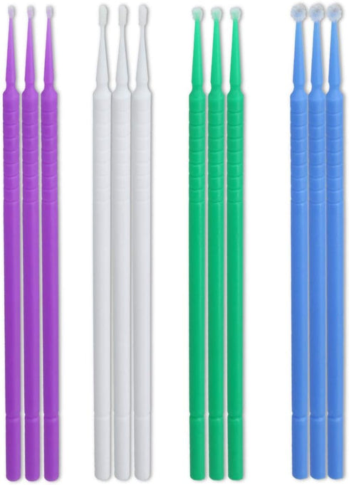 kwmobile Touch Up Paint Brushes Variety Size - 12 Pack Car Paint Repair Kit Micro Applicators for Automotive Paint Detailing, Stone Chips, Scratch...