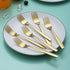 Berglander Gold Tea Fork, Stainless Steel Cake Fork Dessert Fork With Titanium Gold Plating 6.5 Inches Forks Pack of 6...