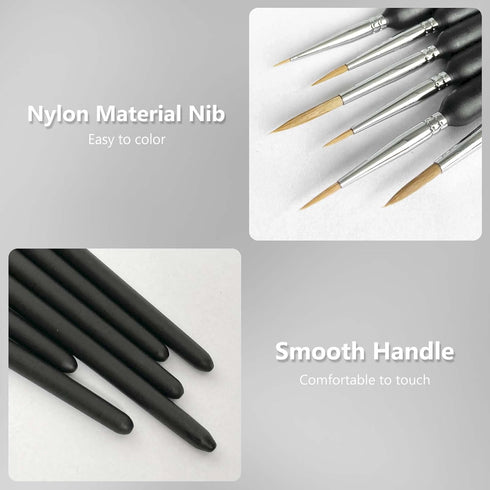 11 Pack Soft-Bristled Detail Outlining Brushes, Miniature Detail Paint Brushes Kits, Fine Detailing Art Paint Brushes...