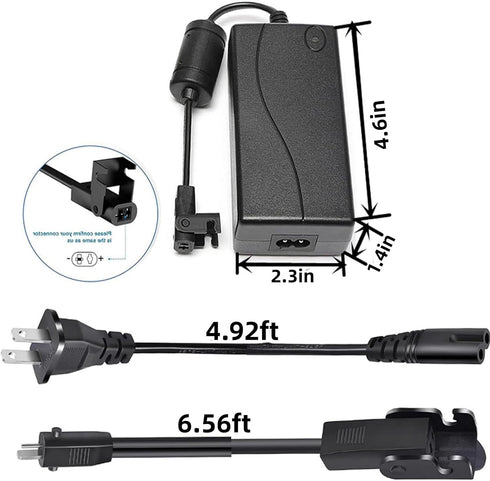 Power Recliner Power Supply, 2-Pin 29V 2A Adapter AC/DC Switching Power Supply Universal Adapter with Extension Cord, Compatible with Car Lift Cha...
