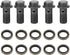 Banjo Bolts Brake Line Fittings Adapter, 5pcs Motorcycle Banjo Bolts & Washers for Brake Caliper Master Cylinder(M10×1mm)...