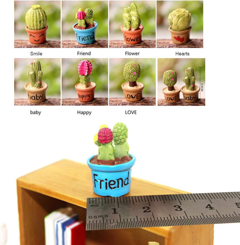 7 in 1 Dollhouse Decoration Plant Pots Miniature Green Potted Miniature Bonsai Model Dollhouse Accessories Decor,1 12 Scale Doll House Miniature P...