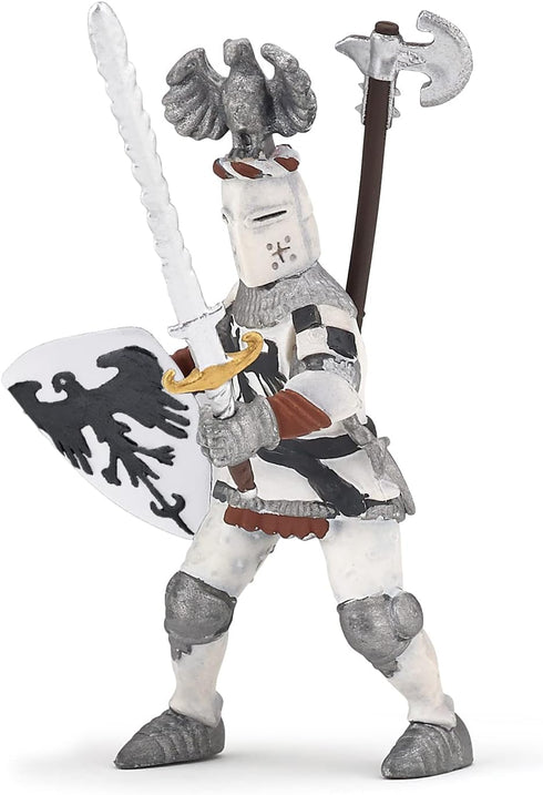 Papo -Hand-Painted - Figurine -Medieval-Fantasy -White Crested Knight -39785 - Collectible - for Children - Suitable for Boys and Girls - from 3 Y...