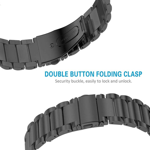 Compatible with Fitbit Charge 3 / Fitbit Charge 4 / Fitbit Charge 3 SE Bands for Men Women, Waterproof, Comfortable, Stainless Steel Metal Replace...