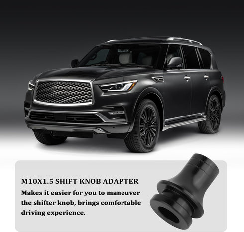 M10x1.5 Car Gear Shift Knob Adapter,Aluminum Alloy Shift Boot Retainer Stick Shift Knob Adapter,Universal Manual Shifter Adapter Car Interior Acce...