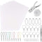 Benvo 157 Pcs Heat Shrink Plastic Sheet Kit Shrinky Art Film Paper 20 Pcs with 135 Pcs Keychains Accessory Ear Hooks Chain Beads Lobster Clasps an...