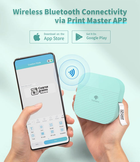 Phomemo Label Maker Machine with Tape, Q31 Mini Bluetooth Label Maker, Ink-Less Wireless Portabel Small Label Printer Machine for iOS/Android, The...