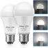 DORESshop 3 Way Light Bulbs, 3 Way LED Light Bulbs 50 100 150W Equivalent, A19 LED Light Bulbs, Three Way Light Bulbs E26 Medium Base, Daylight Wh...