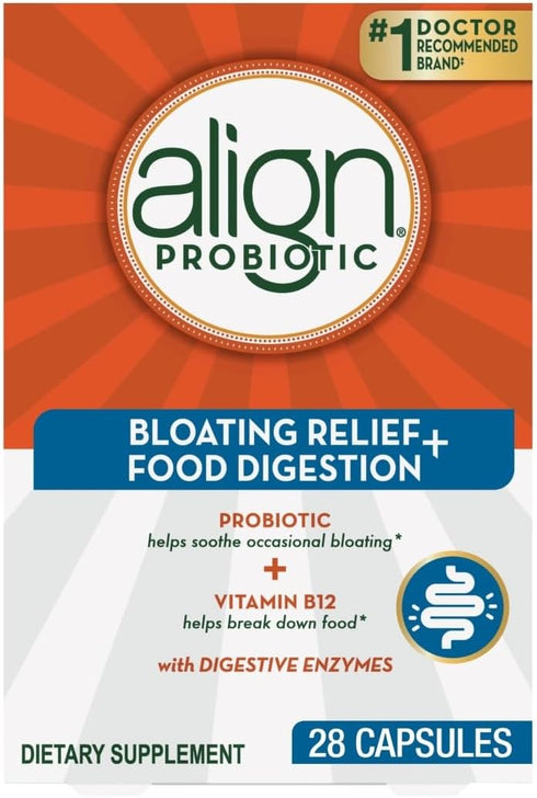 Align Probiotic Bloating Relief + Food Digestion, Probiotics for Women and Men, #1 Doctor Recommended Brand‡, Promotes Digestive Health and Helps ...