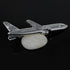 Novelty Silver Tone Airplane Tie Clip With Box Aircraft Plane Airline Tie Clip...