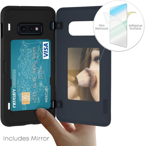 GOOSPERY Galaxy S10e Wallet Case with Card Holder, Protective Dual Layer Bumper Phone Case (Midnight Blue)...